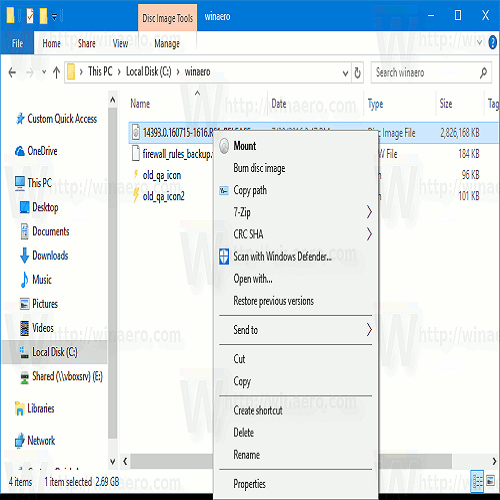 open img file in windows 10