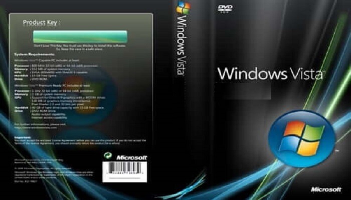 klucz produktu Windows Vista