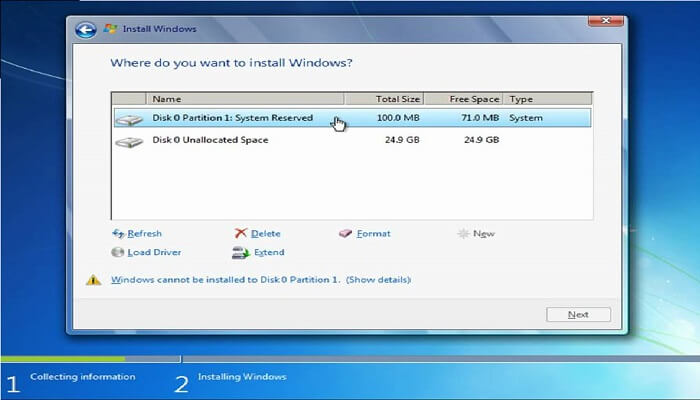 install windows 7 from usb